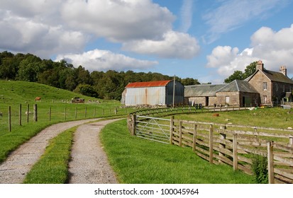 Typical Scottish Farmhouse In Glencoe Area, Scotland UK