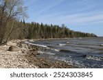 Typical shoreline at Hecla-Grindstone Provincial Park, Lake Winnipeg, Manitoba