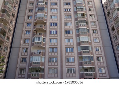 Typical Socialist Block Of Flats In Etimesgut, Ankara. Turkey.