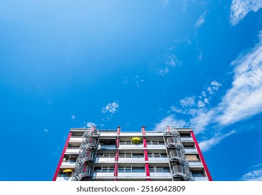 typical spiral staircase - emergency exit at a apartment building in austria - Powered by Shutterstock