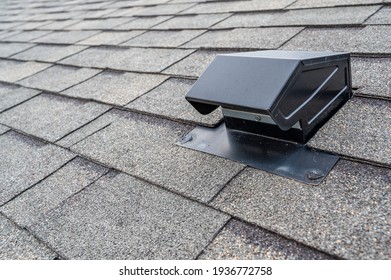 typical static passive vent installation on a residential roof - Shutterstock ID 1936772758