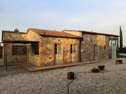 Typical Stone Cottage In The Tuscan Hills.