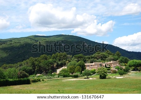 Typical stone houses in Lourmarin village, Vaucluse department, Provence, France