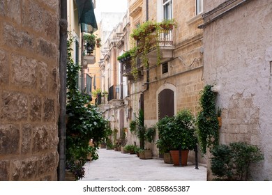 Typical Street In Bari, Italy, With His Own Architecture 