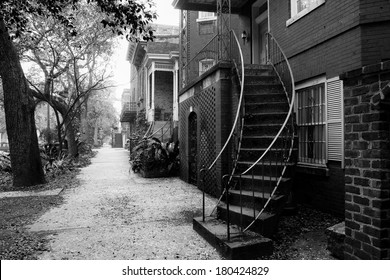 Typical Street At Savannah Historic District