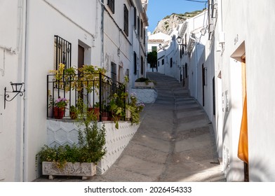 Typical Street Of The Town Of Zuheros, Córdoba Province, Andalusia, Spain.