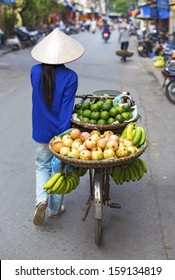 Typical street vendor in Hanoi, Vietnam