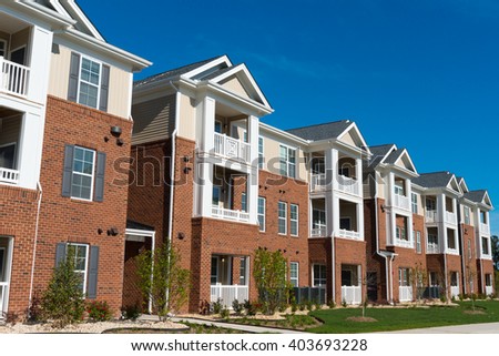 Typical suburban apartment building