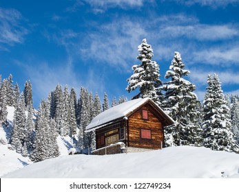 Typical swiss winter season landscape. January 2011, Switzerland. - Powered by Shutterstock