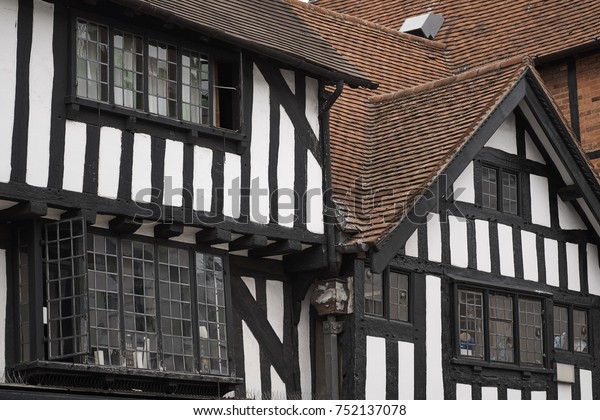 Typical Tudor Style Timber Framed House Stock Photo 752137078 ...