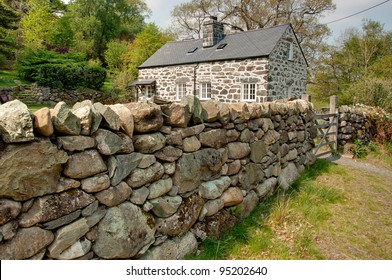 Typical Welsh Stone House In Snowdonia, North Wales