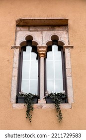 Typical Window Detail From The Traditional Architecture In Girona, Catalonia, Spain.