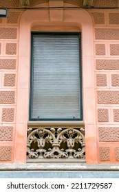 Typical Window Detail From The Traditional Architecture In Girona, Catalonia, Spain.