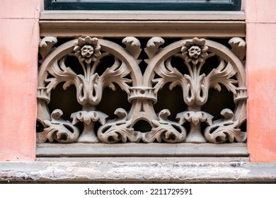 Typical Window Detail From The Traditional Architecture In Girona, Catalonia, Spain.