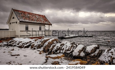 Typical winter landscape in Norway.