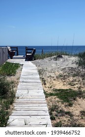 Typical of wooden decks found in beach communities eastern seaboard of the USA