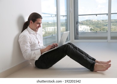 typing on the floor