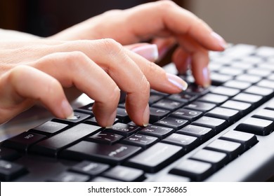 Typing On Keyboard.