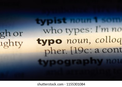 typo word in a dictionary. typo concept. - Shutterstock ID 1155301084