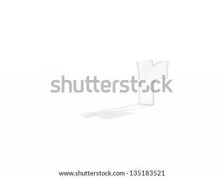 typography 3d render isolated on white background