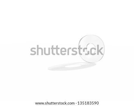 typography 3d render isolated on white background