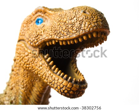 Tyrannosaurus - prehistoric era dinosaur on white