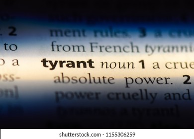 tyrant word in a dictionary. tyrant concept.