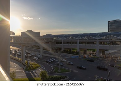 Tysons, VA - June 4 2022: Tyson's Corner Metro Station Sunset