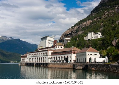 Tyssedal, Norway-August 5 2010: Norwegian Museum Of Hydropower And Industry (Norsk Vasskraft- Og Industristadmuseum) In Tyssedal, Vestland County, Norway