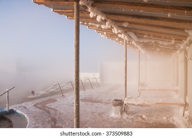 TYUMEN, RUSSIA,  Wild Hot Spring In Winter