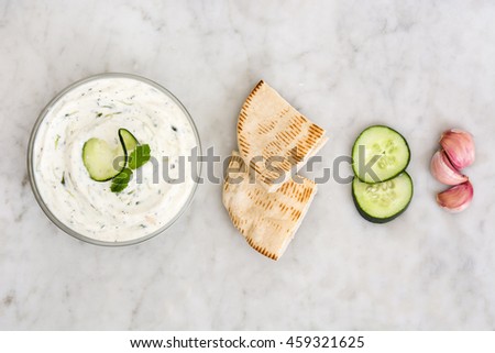 Similar – Tzatziki und Pita-Brot