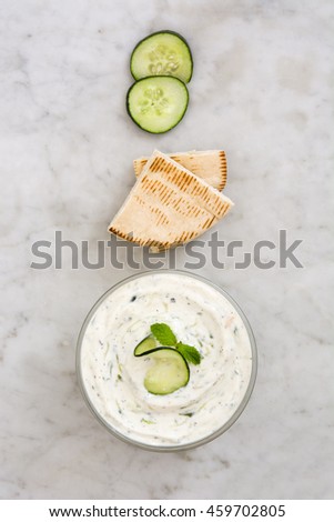 Similar – Tzatziki und Pita-Brot