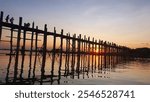 U Bein Bridge in Mandalay Sunset