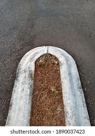 A U Turn At The End Of Road Median 