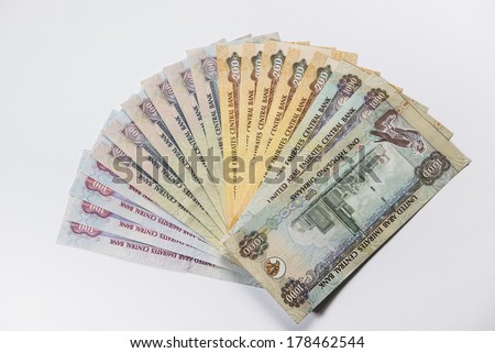 UAE Dirhams assorted currency notes