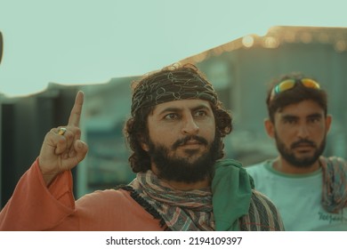 UAE Dubai - Feb 18, 2022: Confident Construction Worker Or Labour Looking Camera At Workplace - Concept Of Daily Wagers Lifestyle And Happi