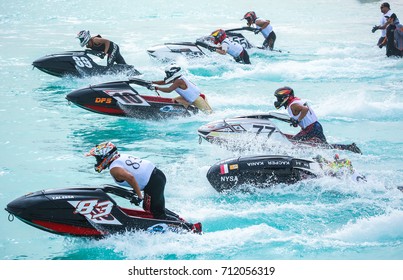 UAE Jet Ski Race Heat 2 In April 17, 2015 In Abu Dhabi, United Arab Emirates