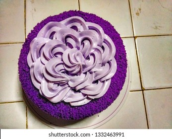 Ube Chiffon Cake With Ube Halaya Filling