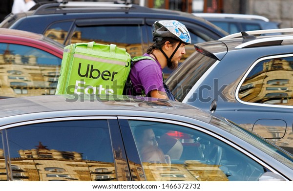 uber eats bicycle but car
