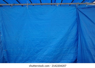 The Ubiquitous Blue Tarp Of Construction Sites In Tokyo.