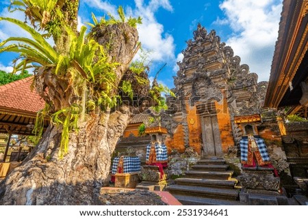 Ubud palace (Puri Saren Agung) the famous attraction and landmark in Ubud, Bali, Indonesia