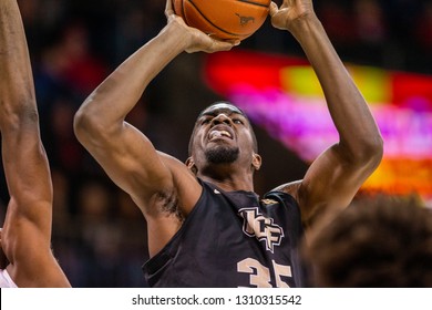 UCF Forward Collin Smith (35) During A NCAA Basketball Game Between The UCF Knights Vs SMU Mustangs February 10, 2019, At Moody Coliseum, Dallas, Texas. UCF Defeated SMU 71-65.