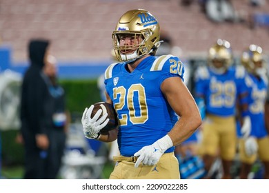 UCLA Running Back Carsen Ryan (20) Warms Up Before An NCAA College Football Game Against The Washington Friday, Sept. 30, 2022, In Pasadena, Calif. 