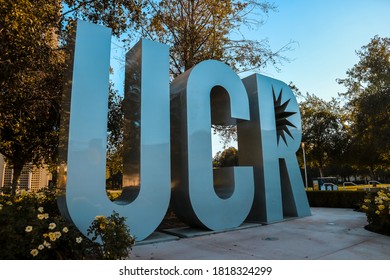 UCR Sign On A Summer Afternoon At The UC Riverside Campus