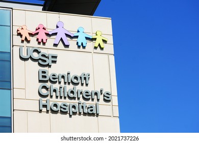 UCSF Benioff Children's Hospital Sign,logo On The Facade Hospital System Building. - San Francisco, California, USA - 2021