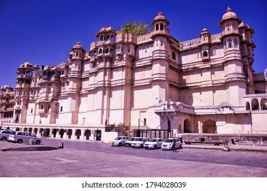 Udaipur, India - May 23, 2013: City Palace, Located On The Banks Of Lake Pichola Built By Maharaja Sawai Jai Singh In 1727