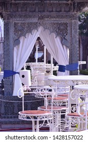 Udaipur, Rajasthan / India - 19th June 2019: Wedding Set Up At Jagmandir, Udaipur, India