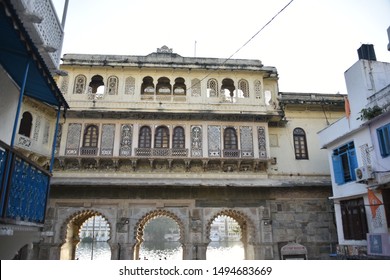 Udaipur, Rajasthan, India - September 4, 2017: Gangaur Ghat, Lake Pichola