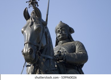 Udaypur / India 12 November 2007  Sculpture Or  Statue Of  Maharana Pratap Singh Of Mewar (1542-97), On Chetak Horse In Udaypur Rajashthan India 