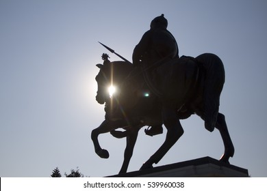 Udaypur / India 12 November 2007  Sculpture Or  Statue Of  Maharana Pratap Singh Of Mewar (1542-97), On Chetak Horse In Udaypur Rajashthan India 